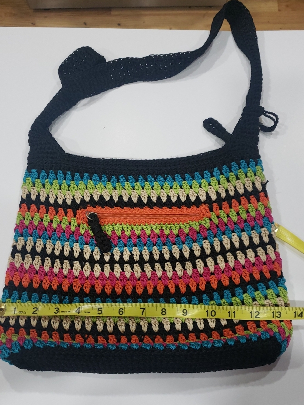 The Sak Multicolor Crochet Crossbody Bag - Black Trim - Picture 11 of 15